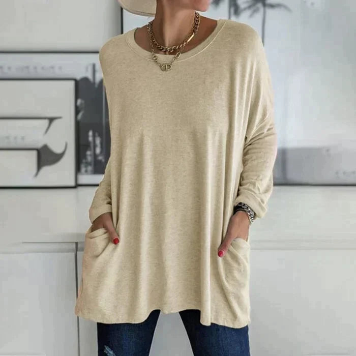 Alina | Long Sleeve Pocket Tee