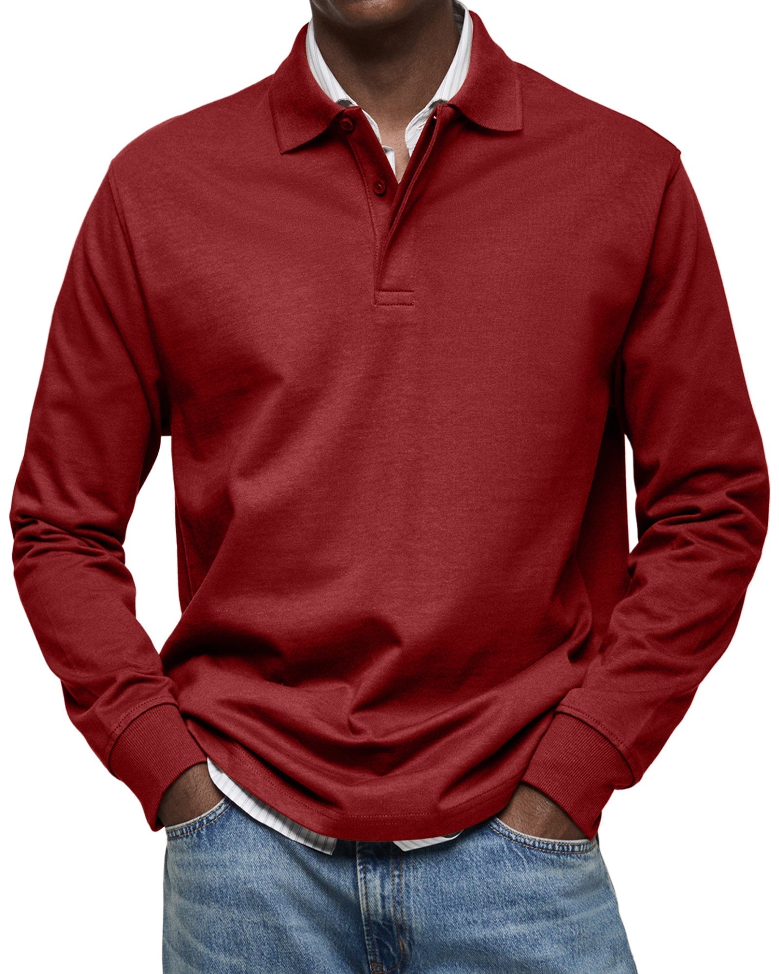 Jack | Men's Luxury Long Sleeve Polo Shirt