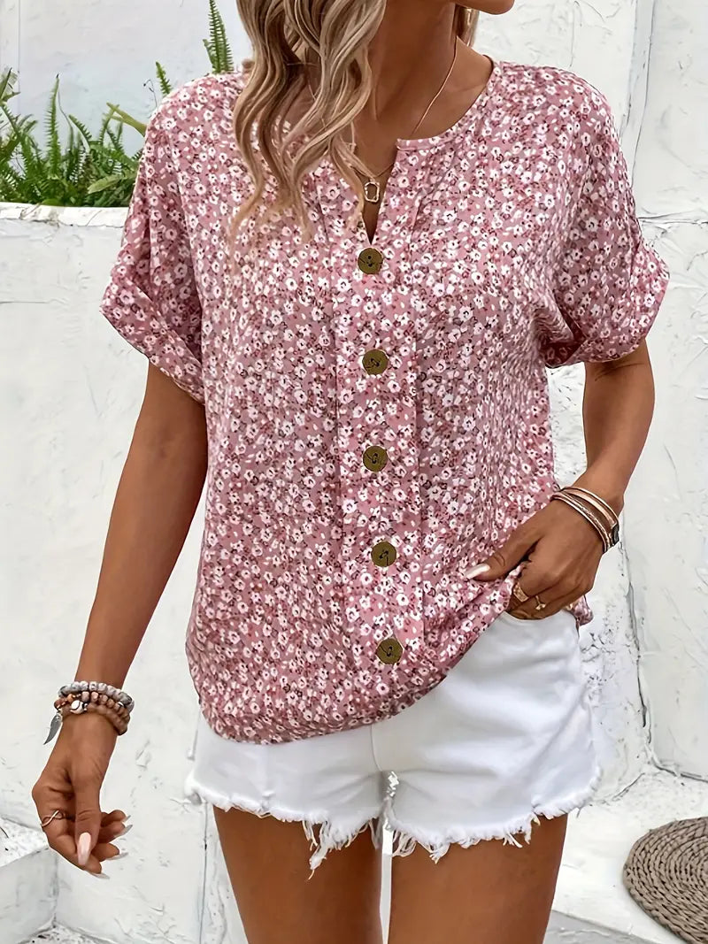 Mia | Elegant Floral Print Blouse