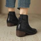 Sage | Bottines à talon bas de luxe