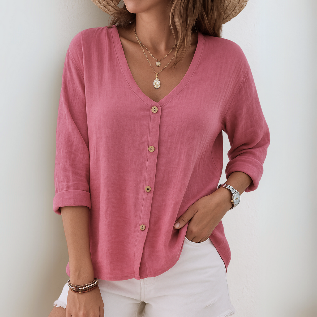 Peyton | Summer Blouse With Buttons