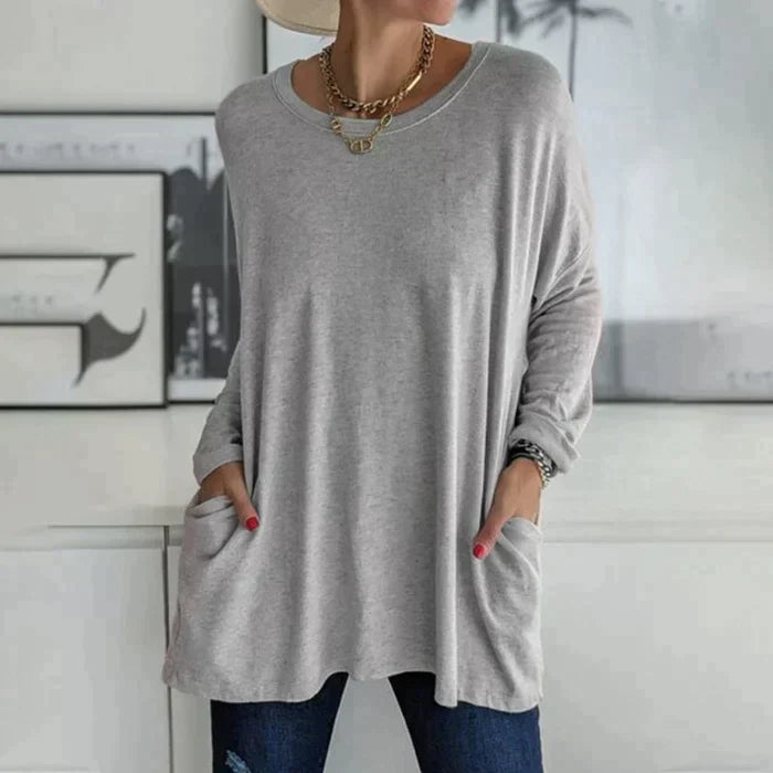 Alina | Long Sleeve Pocket Tee
