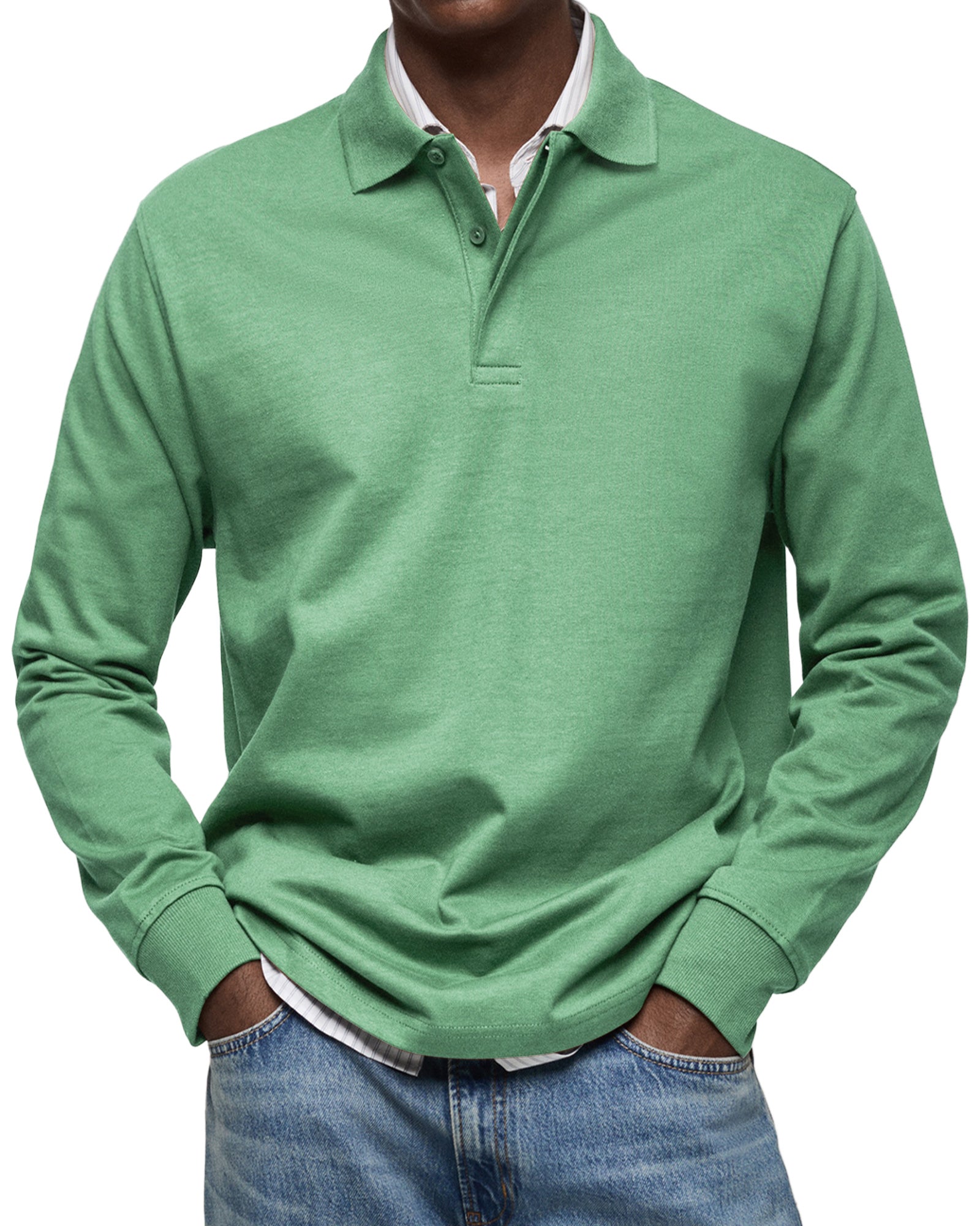 Jack | Men's Luxury Long Sleeve Polo Shirt
