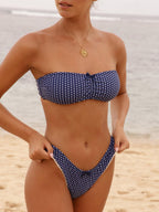 Chloé | Polka Dot Bandeau Bikini Set