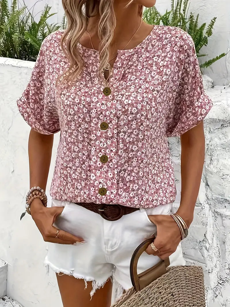 Mia | Elegant Floral Print Blouse