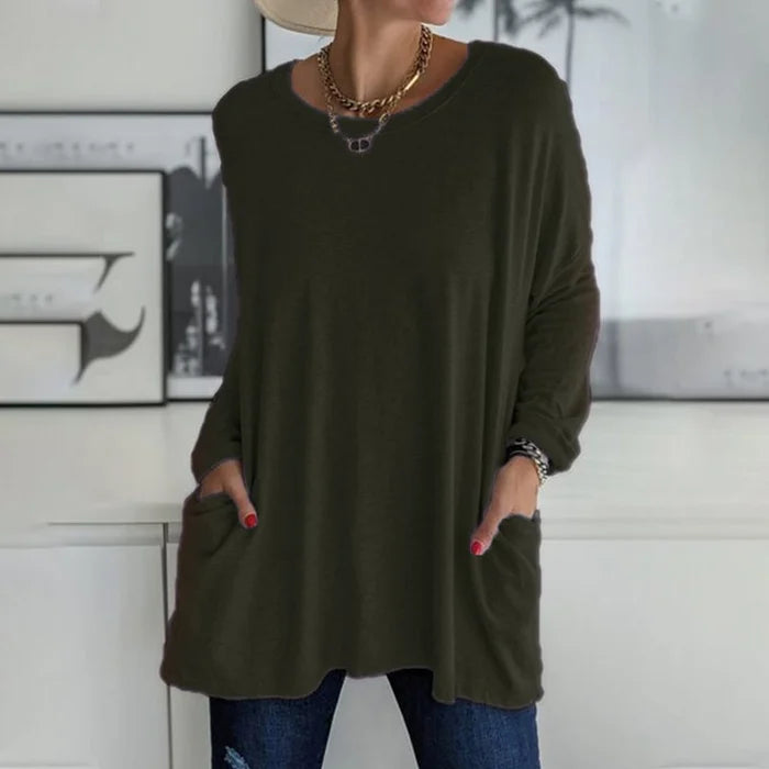 Alina | Long Sleeve Pocket Tee