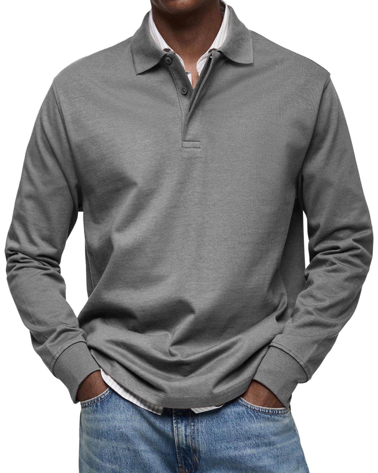 Jack | Men's Luxury Long Sleeve Polo Shirt