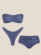 Chloé | Polka Dot Bandeau Bikini Set