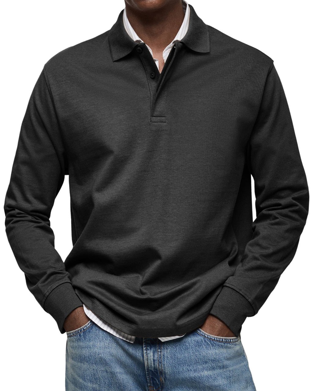 Jack | Men's Luxury Long Sleeve Polo Shirt