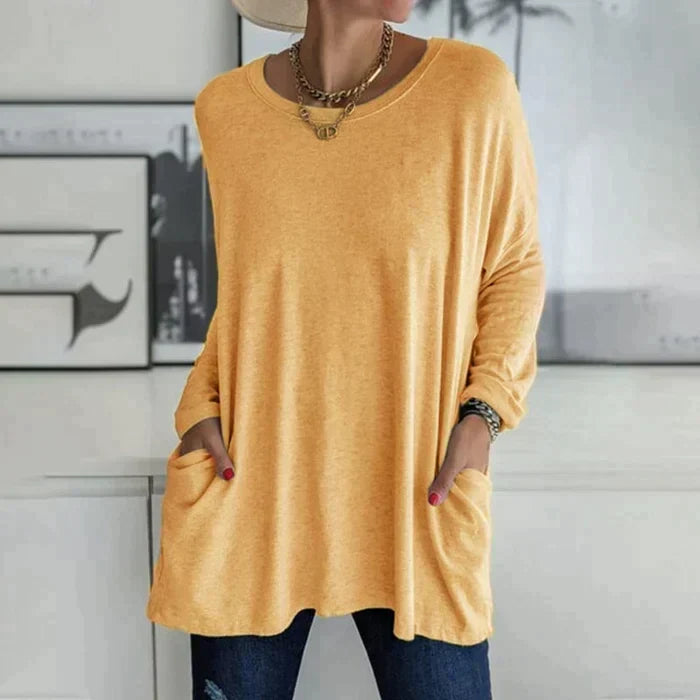 Alina | Long Sleeve Pocket Tee
