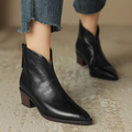 Sage | Bottines à talon bas de luxe