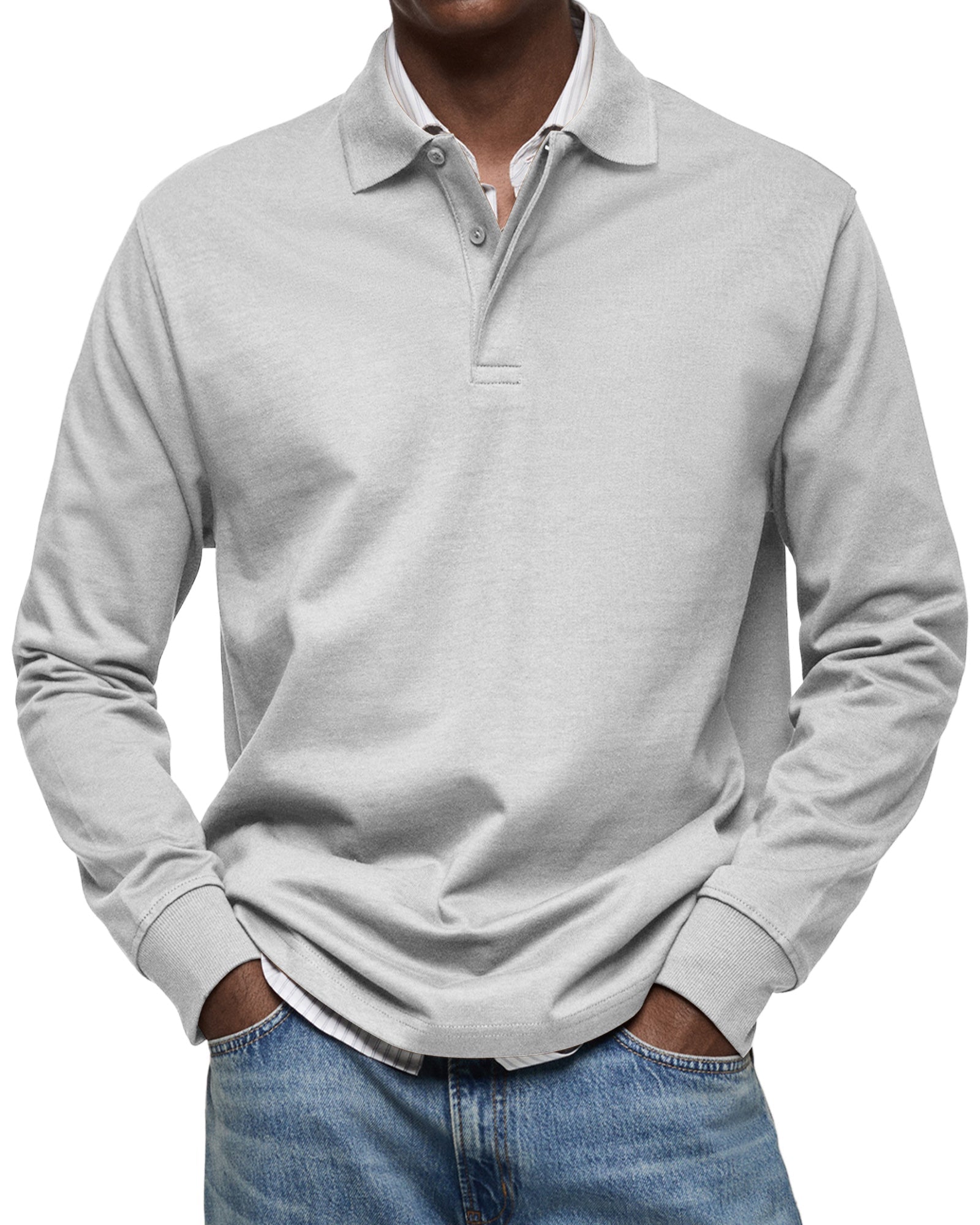 Jack | Men's Luxury Long Sleeve Polo Shirt