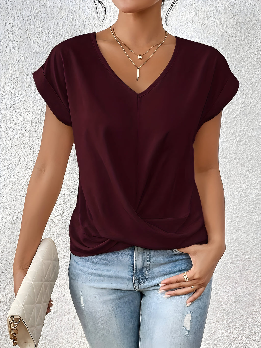 Quinn | Elegant V-Neck Top