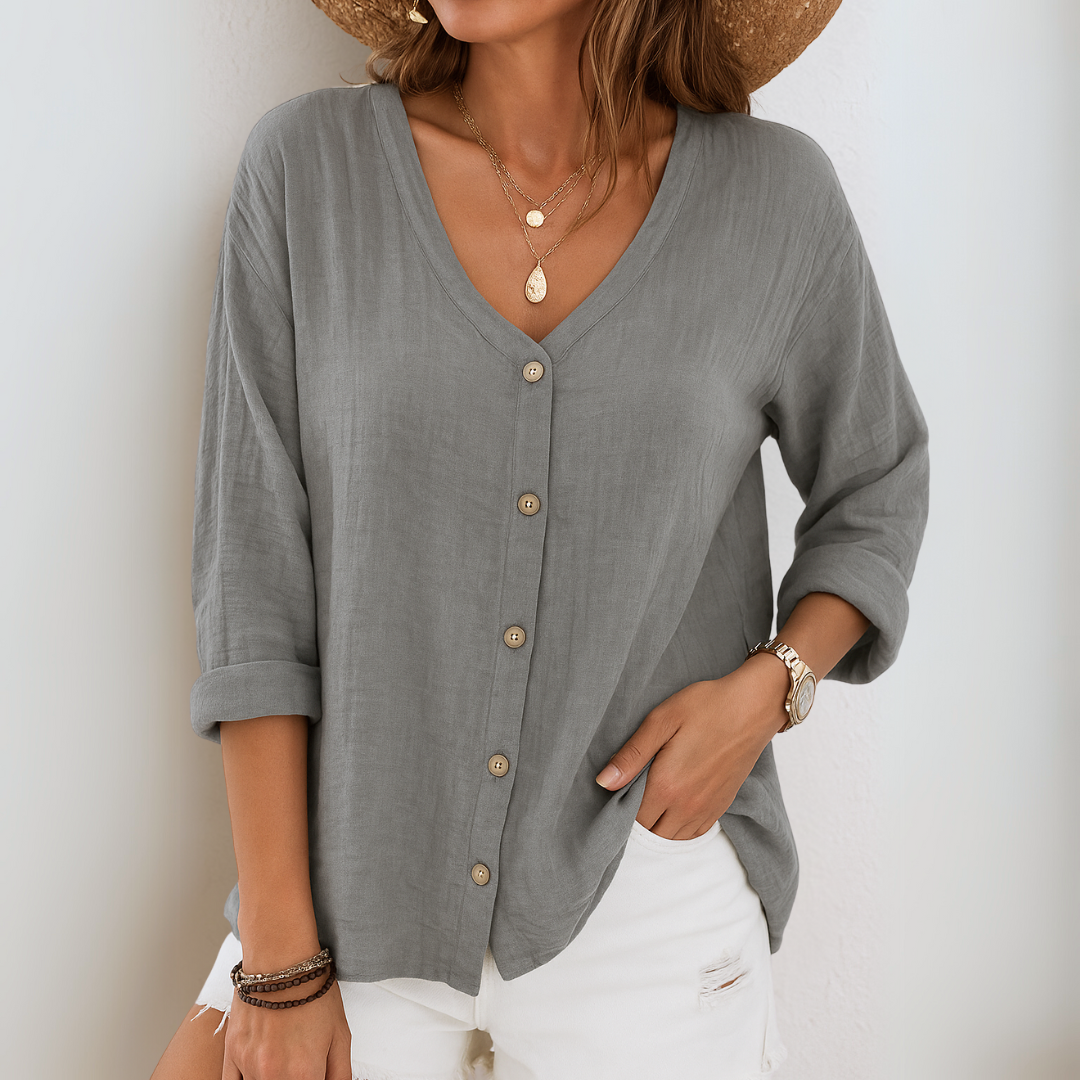 Peyton | Summer Blouse With Buttons
