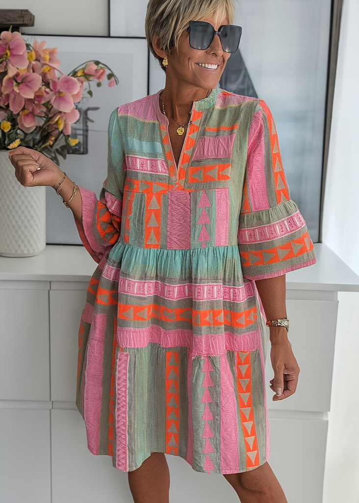Luma | Geometric Breeze Mini Dress