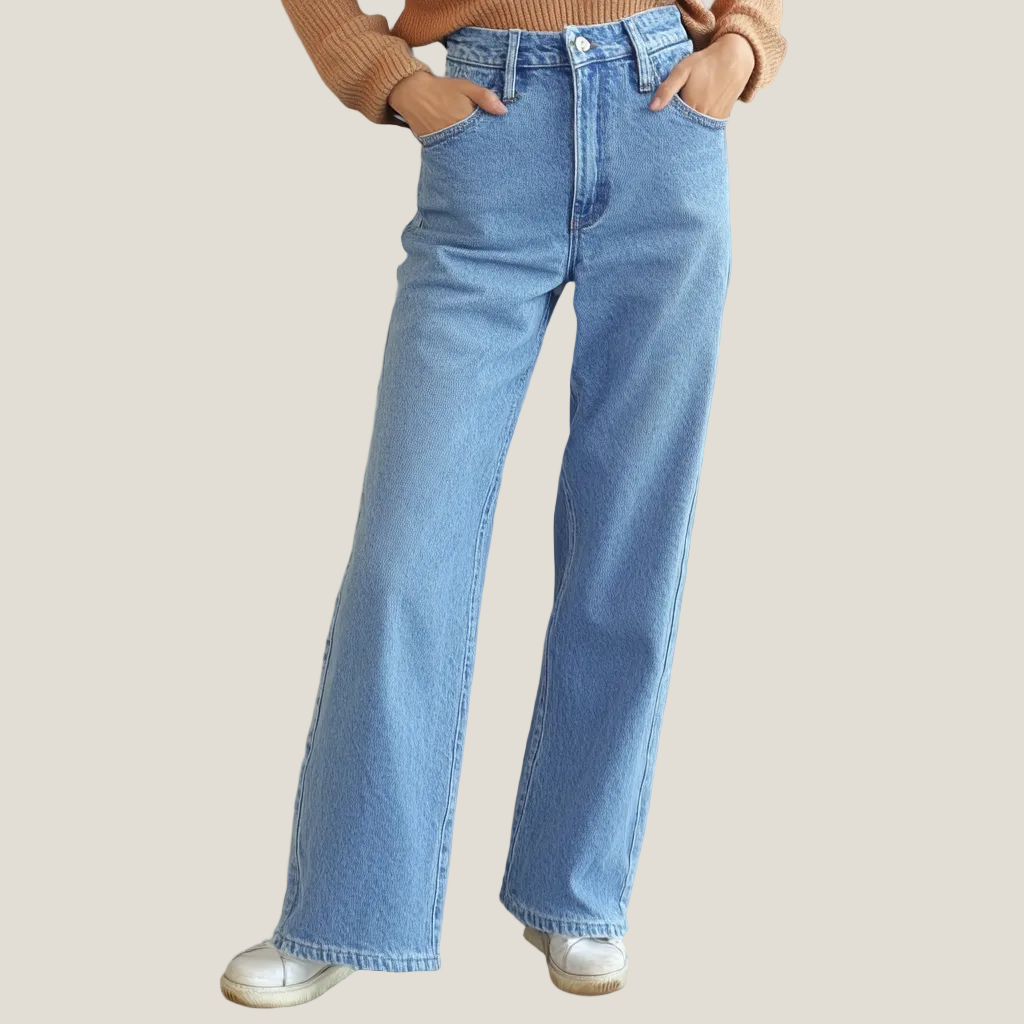 Caroline | High-Waisted Straight-Leg Jeans