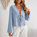 Lucy | Striking Lace-Up Blouse