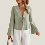 Lucy | Striking Lace-Up Blouse