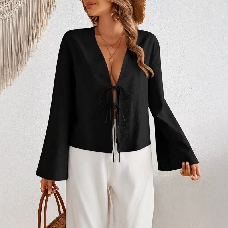 Lucy | Striking Lace-Up Blouse