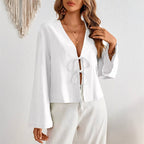 Lucy | Striking Lace-Up Blouse