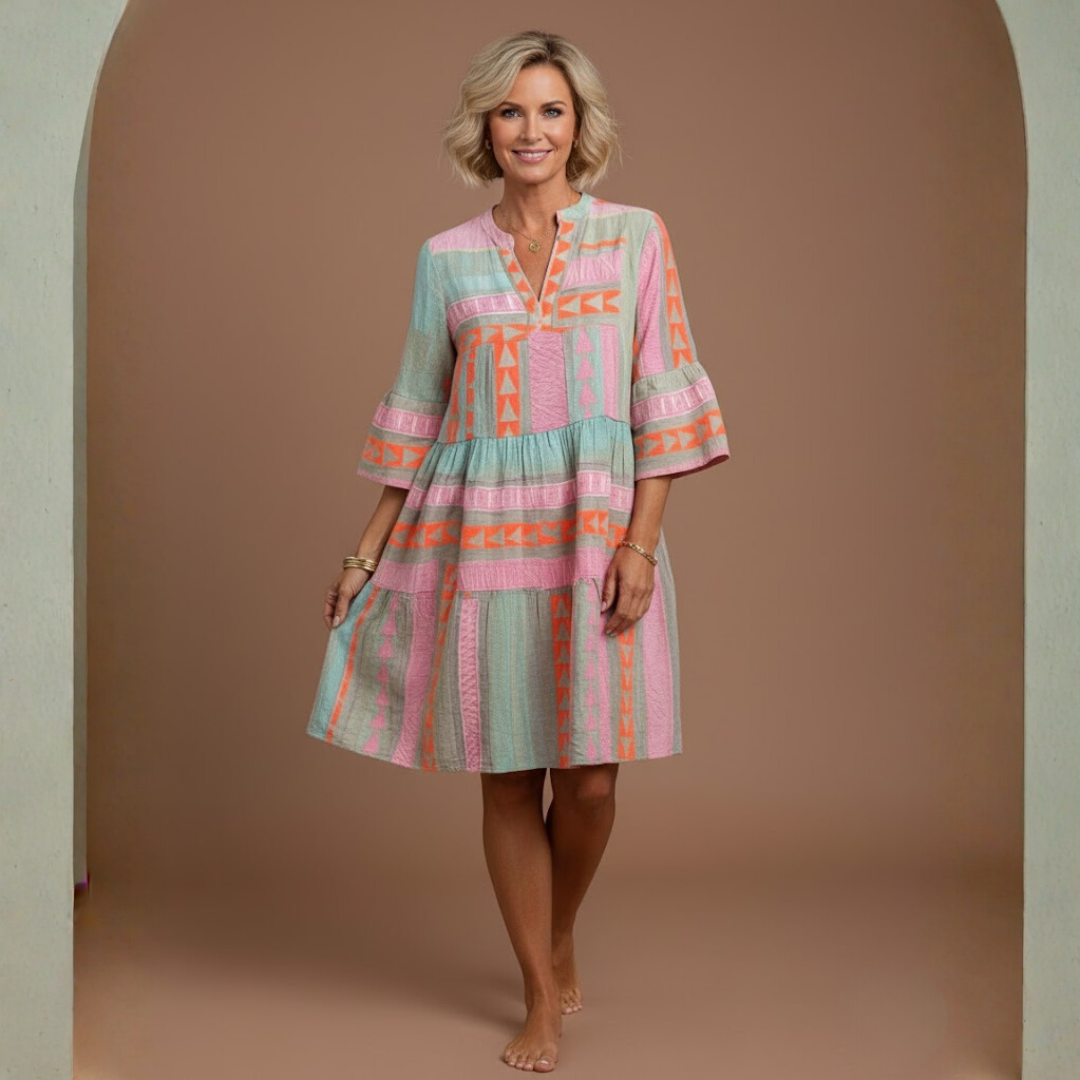 Luma | Geometric Breeze Mini Dress