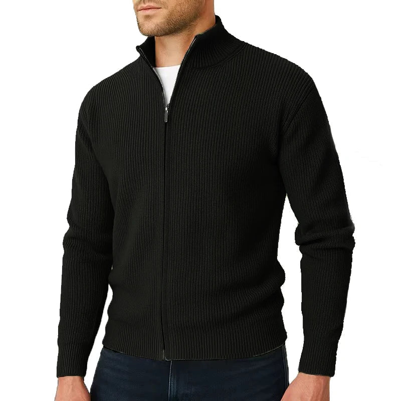 Daniel | Classic Ribbed Full-Zip Cardigan