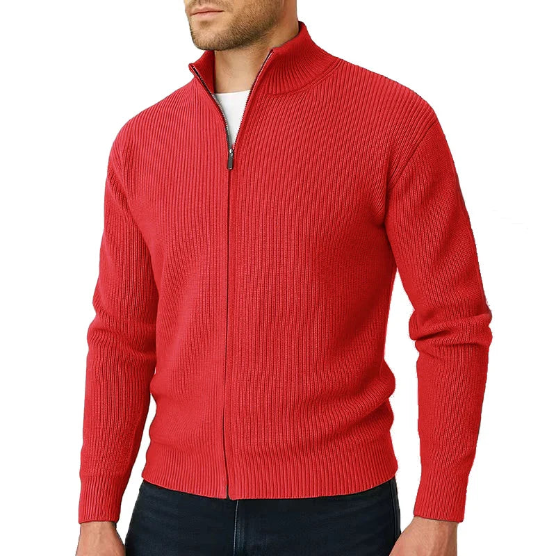 Daniel | Classic Ribbed Full-Zip Cardigan