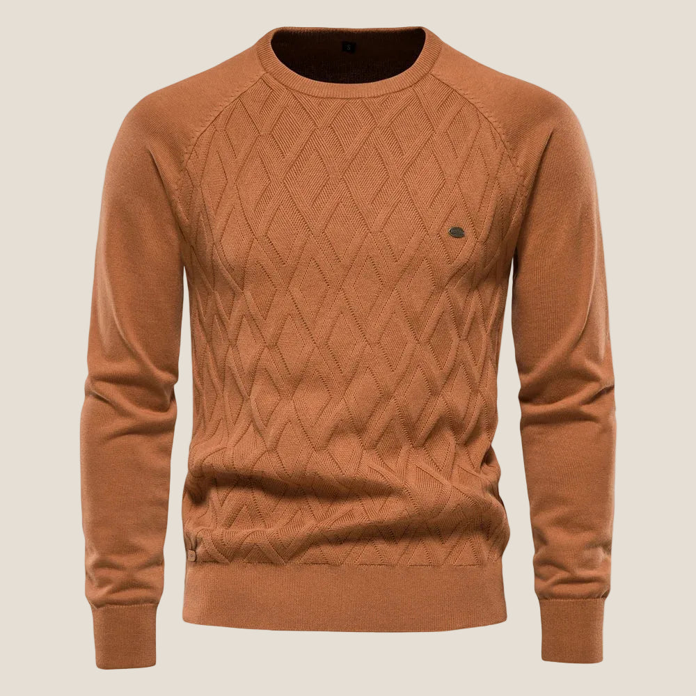Mathis | Heritage Diamond Knit Sweater