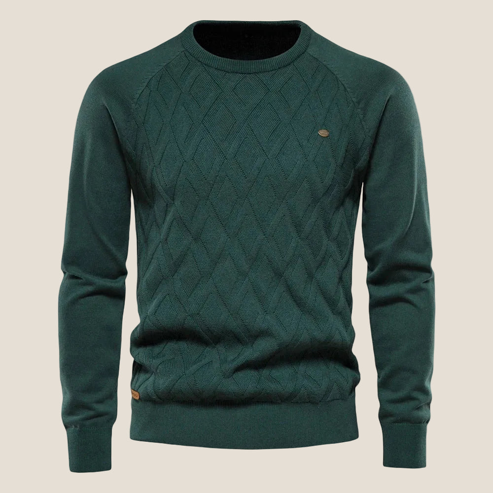 Mathis | Heritage Diamond Knit Sweater