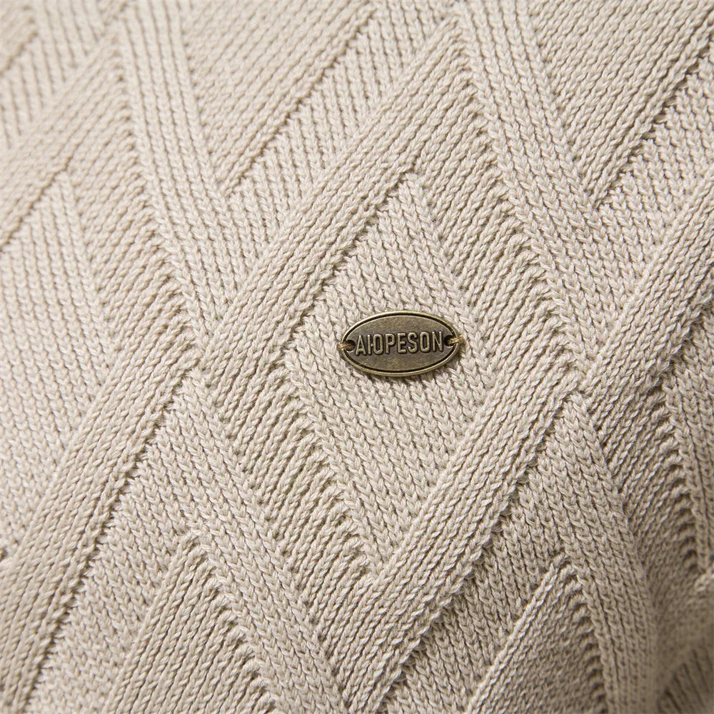 Mathis | Heritage Diamond Knit Sweater