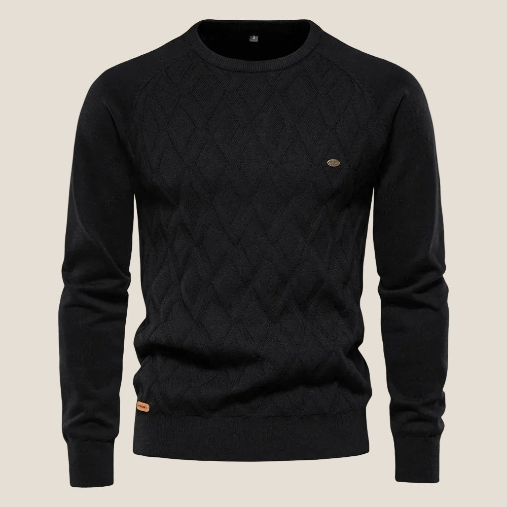 Mathis | Heritage Diamond Knit Sweater