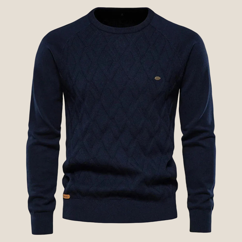 Mathis | Heritage Diamond Knit Sweater