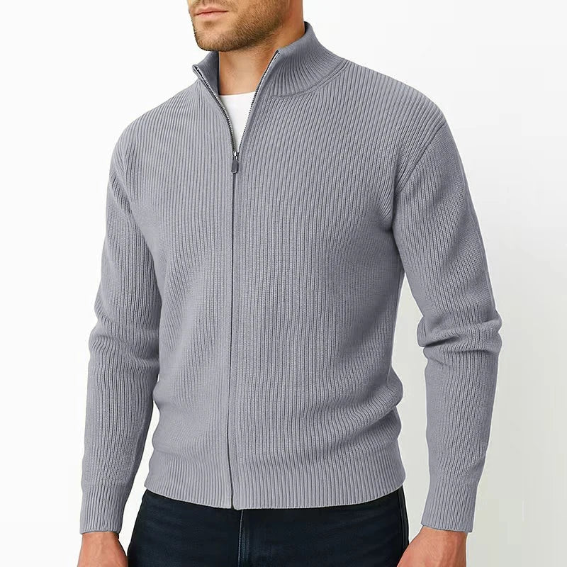 Daniel | Classic Ribbed Full-Zip Cardigan