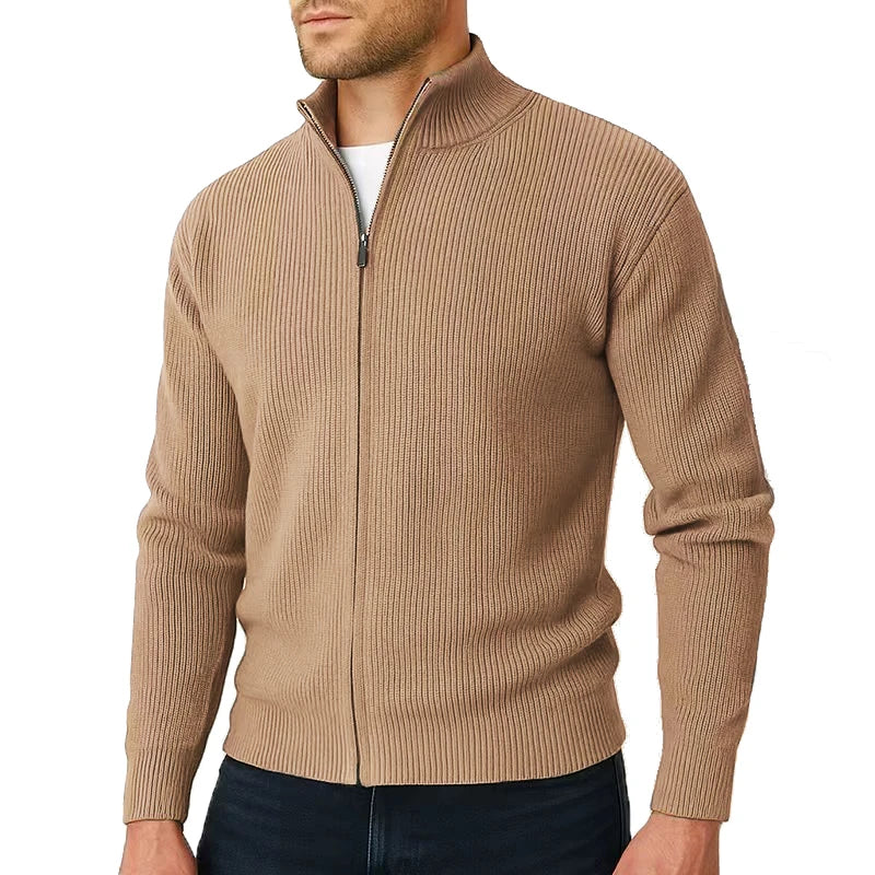 Daniel | Classic Ribbed Full-Zip Cardigan