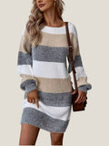Madison | Comfortable Striped Sweater Dress