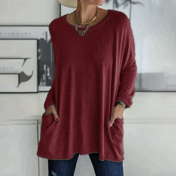 Alina | Long Sleeve Pocket Tee