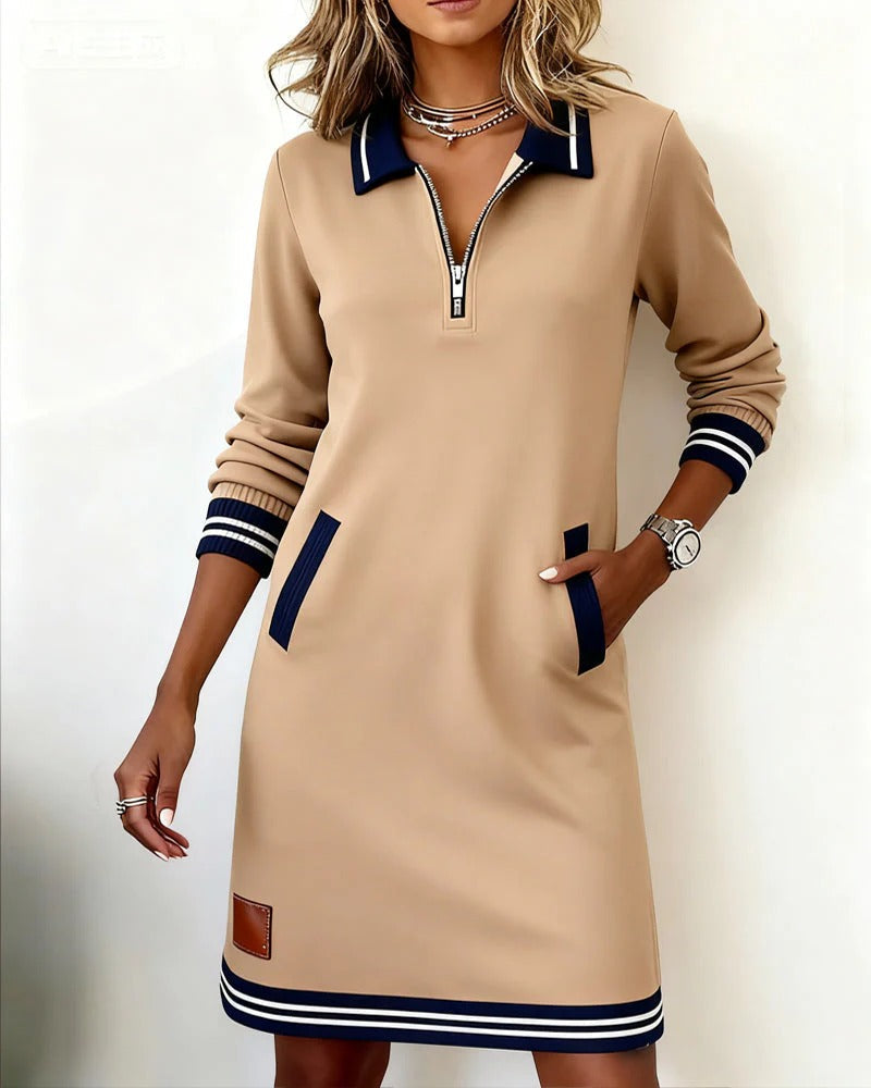 Hannah | Zip Neck Dress