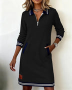 Hannah | Zip Neck Dress