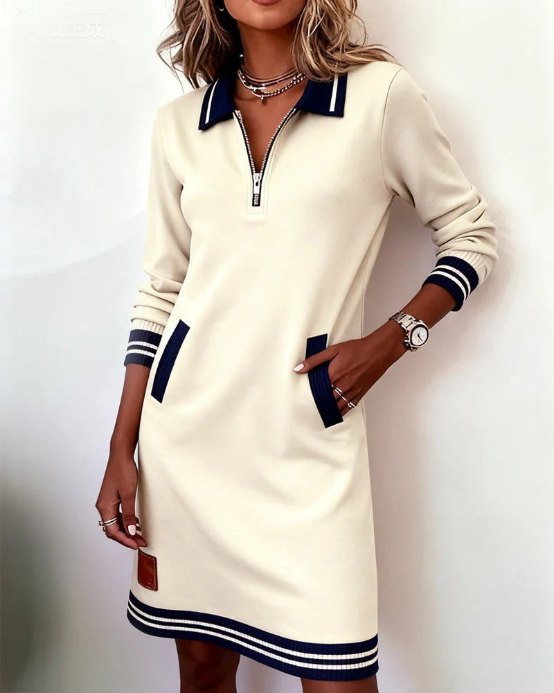 Hannah | Zip Neck Dress