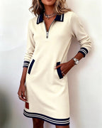 Hannah | Zip Neck Dress