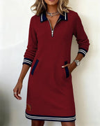 Hannah | Zip Neck Dress