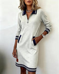 Hannah | Zip Neck Dress