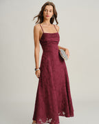 Valentina | Jacquard Slip Maxi Dress
