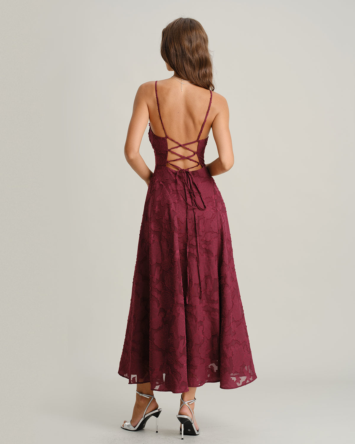 Valentina | Jacquard Slip Maxi Dress