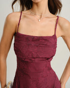 Valentina | Jacquard Slip Maxi Dress